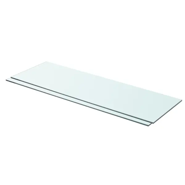 Gossi rafturi, 2 buc., 80 x 25 cm, panouri sticla transparenta
