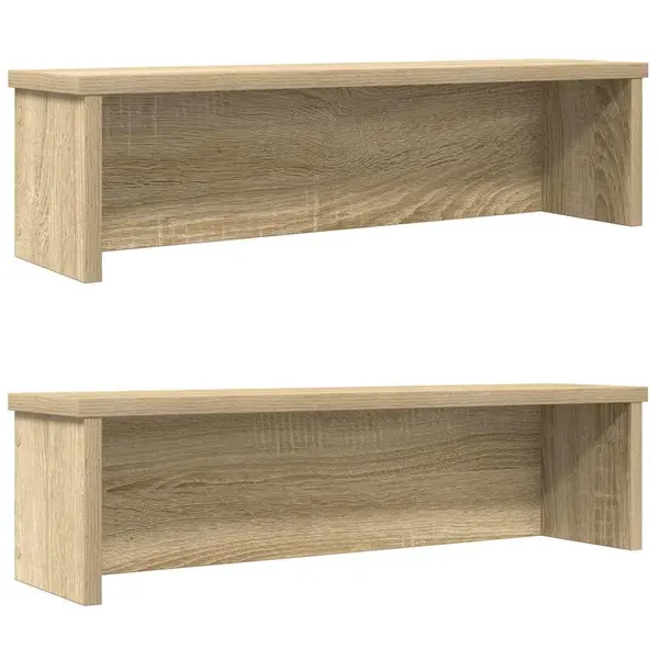 Gossi rafturi de bucatarie stivuibile 2 buc stejar sonoma 50x15x16 cm