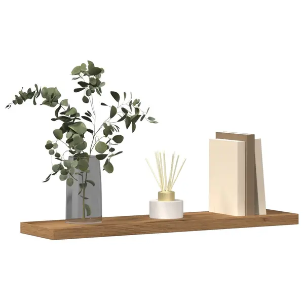 Gossi rafturi de perete, 4 buc., stejar artizanal, 40x10x1,5 cm, lemn