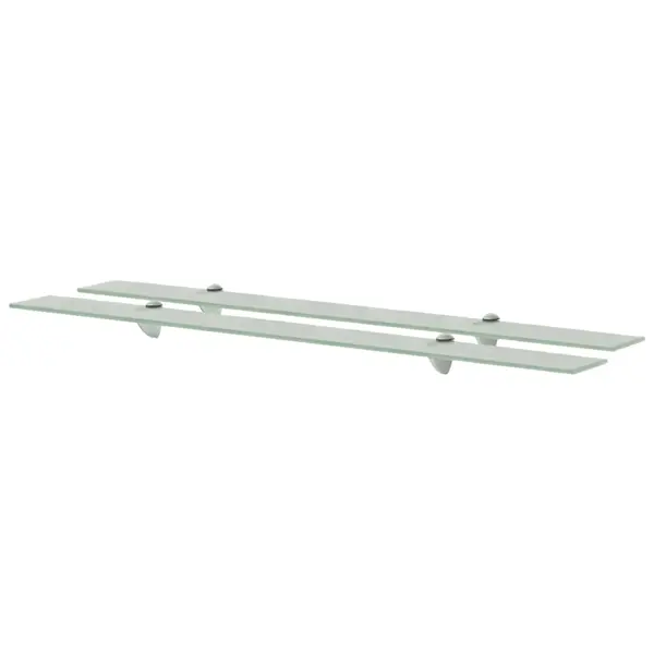 Gossi rafturi suspendate, 2 buc., 100 x 10 cm, sticla, 8 mm