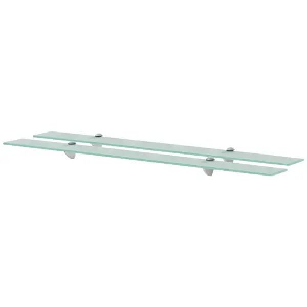 Gossi rafturi suspendate, 2 buc., 100 x 10 cm, sticla, 8 mm