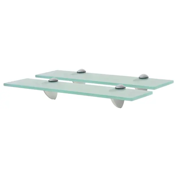 Gossi rafturi suspendate, 2 buc., 40 x 20 cm, sticla, 8 mm