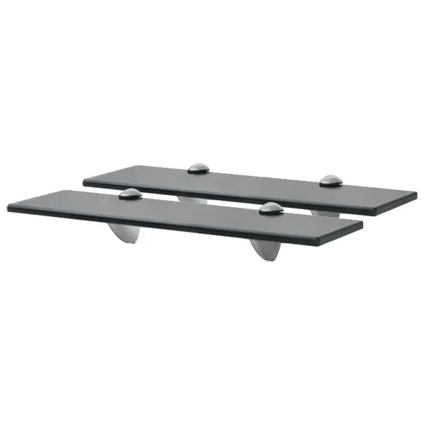Gossi rafturi suspendate, 2 buc., 40 x 20 cm, sticla, 8 mm