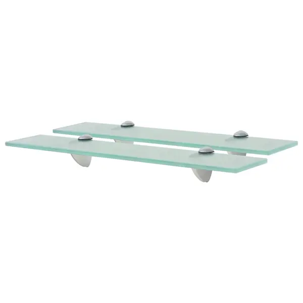 Gossi rafturi suspendate, 2 buc., 50 x 10 cm, sticla, 8 mm