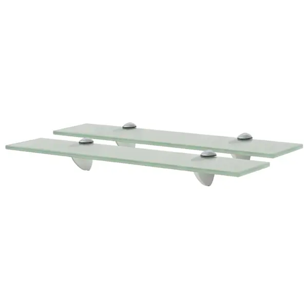 Gossi rafturi suspendate, 2 buc., 50 x 10 cm, sticla, 8 mm