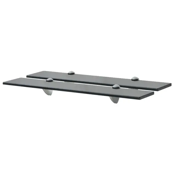Gossi rafturi suspendate, 2 buc., 60 x 20 cm, sticla, 8 mm