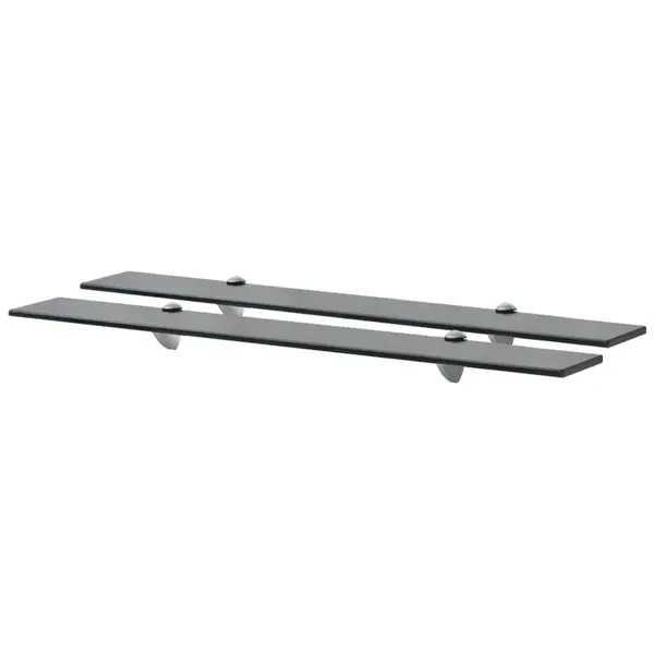 Gossi rafturi suspendate, 2 buc., 80 x 10 cm, sticla, 8 mm