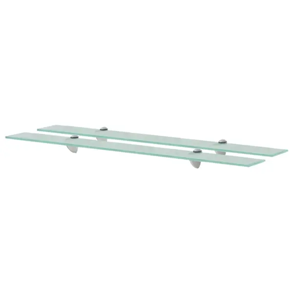 Gossi rafturi suspendate, 2 buc., 90 x 20 cm, sticla, 8 mm