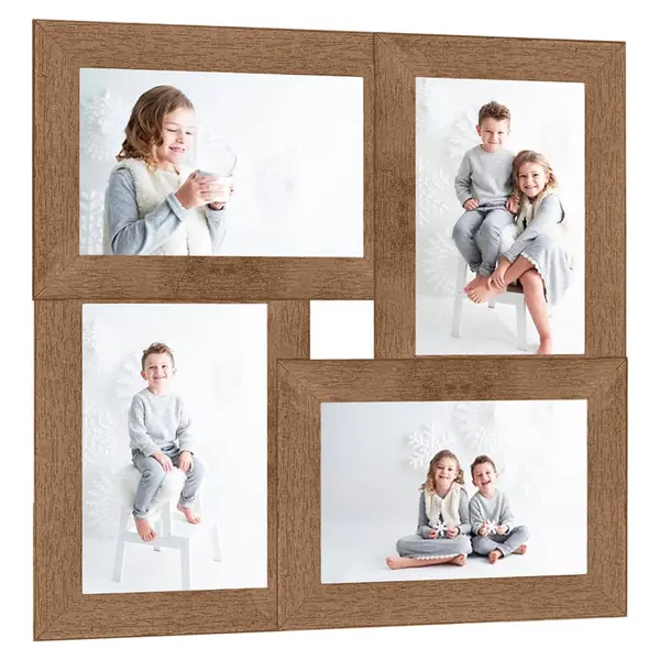 Gossi rama foto colaj, maro deschis, 4x (13x18 cm) foto, mdf