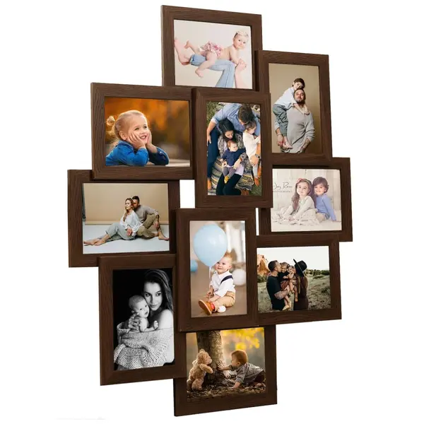 Gossi rama foto colaj, maro inchis, 10 x foto (13x18 cm), mdf