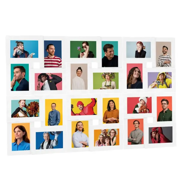 Gossi rama foto colaj pentru 24x (10x15 cm) foto, alb, mdf