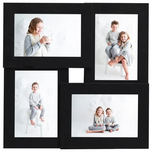 Gossi rama foto colaj pentru 4x (13x18 cm) foto, negru, mdf