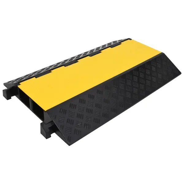 Gossi rampa de protectie cabluri, 2 canale, 90 cm, cauciuc