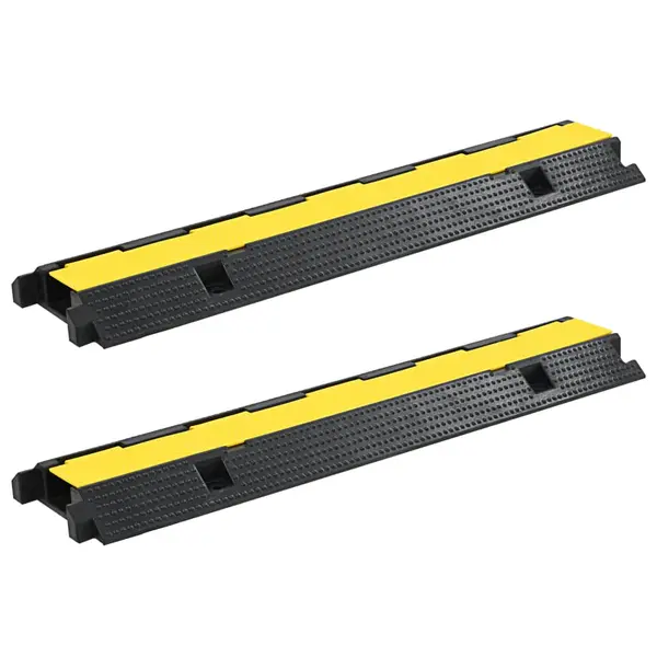 Gossi rampe de protectie cabluri, 2 buc., 1 canal, cauciuc 100 cm