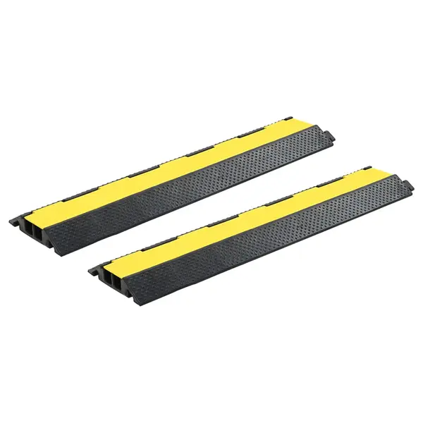 Gossi rampe de protectie cabluri, 2 buc, 2 canale cauciuc, 101,5 cm