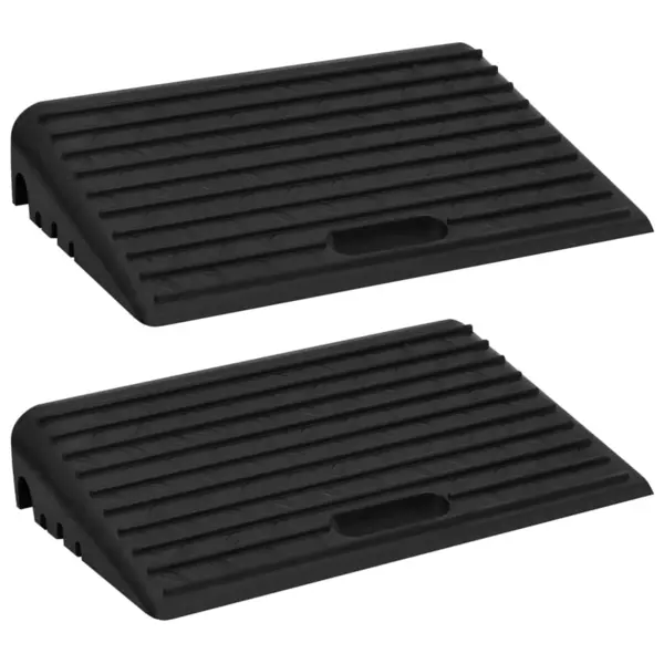 Gossi rampe pentru bordura, 2 buc., 50x30x11 cm, cauciuc