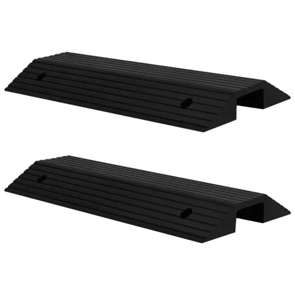 Gossi rampe tip prag pod, 2 buc., 80x40x8 cm, cauciuc