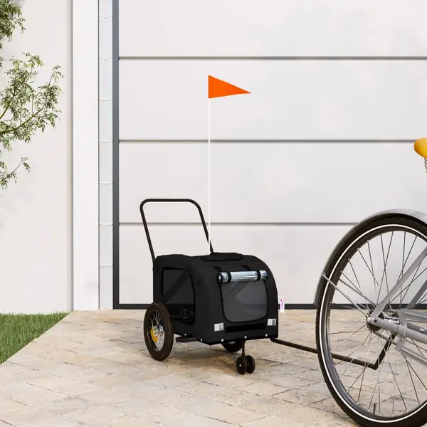 Gossi remorca bicicleta animale companie, negru, textil oxford/fier