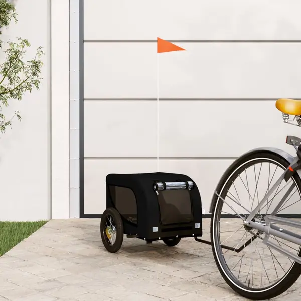 Gossi remorca bicicleta animale companie, negru, textil oxford/fier