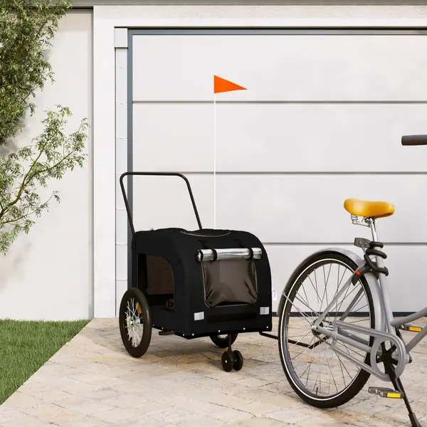 Gossi remorca bicicleta animale companie, negru, textil oxford/fier