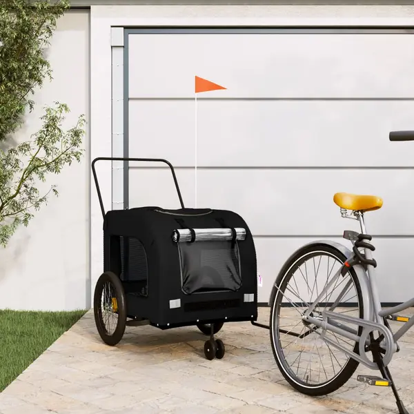 Gossi remorca bicicleta animale companie, negru, textil oxford/fier
