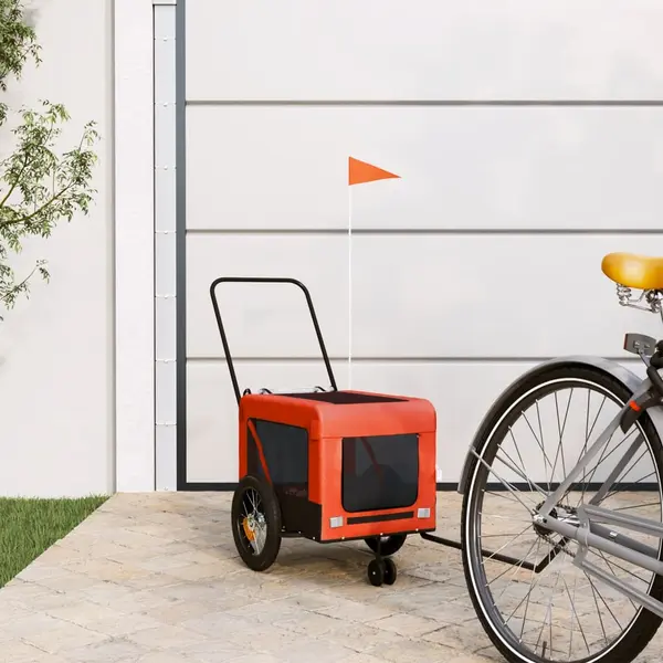Gossi remorca bicicleta animale companie portocaliu/negru oxford/fier