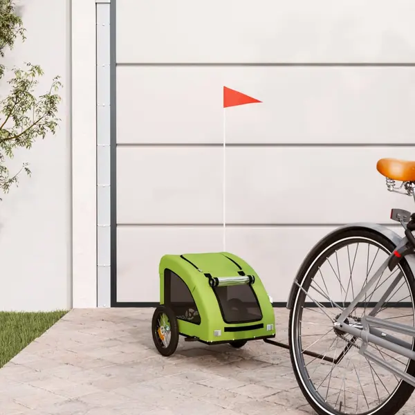 Gossi remorca de bicicleta animale companie, verde textil oxford/fier