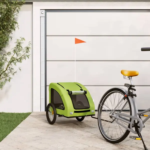 Gossi remorca de bicicleta animale companie, verde textil oxford/fier