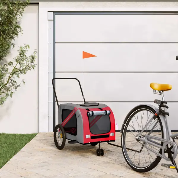 Gossi remorca de bicicleta animale portocaliu/gri, textil oxford/fier