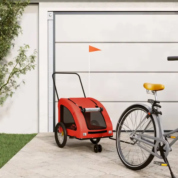 Gossi remorca de bicicleta animale portocaliu/gri, textil oxford/fier