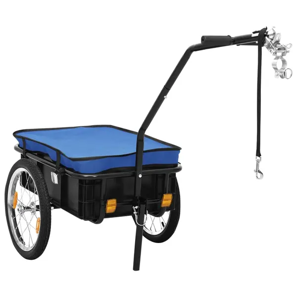 Gossi remorca de bicicleta/carut de mana, albastru, 155x60x83cm, otel