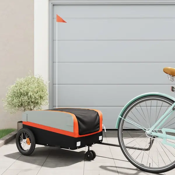 Gossi remorca pentru biciclete negru/portocaliu, 30 kg, fier