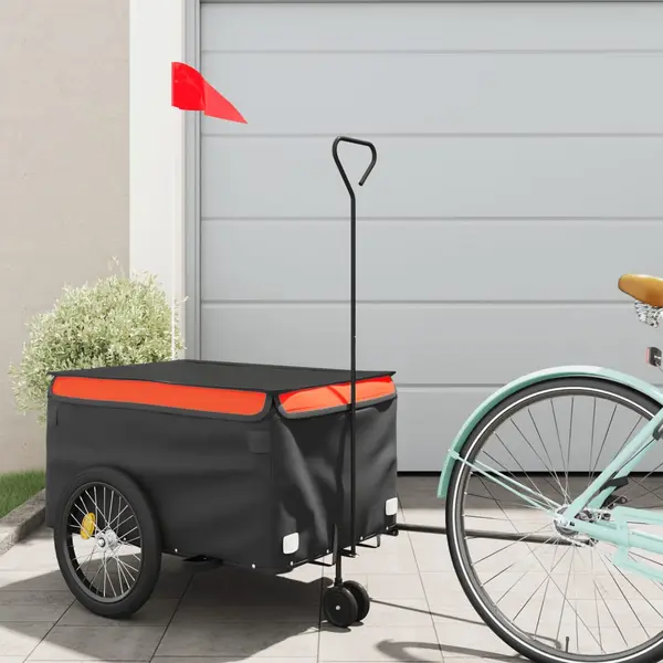 Gossi remorca pentru biciclete negru/portocaliu, 30 kg, fier