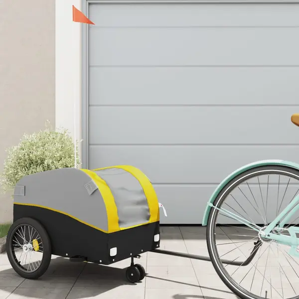 Gossi remorca pentru biciclete, negru si galben, 30 kg, fier
