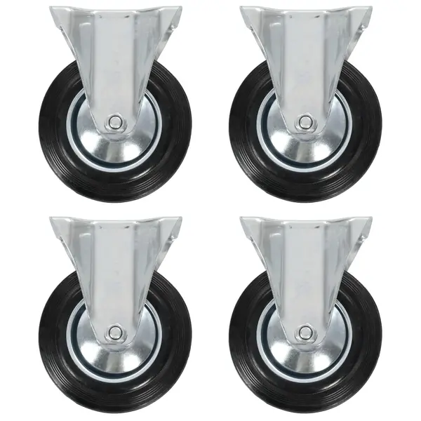 Gossi roti fixe, 4 buc., 160 mm