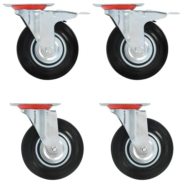 Gossi roti pivotante, 4 buc.,125 mm