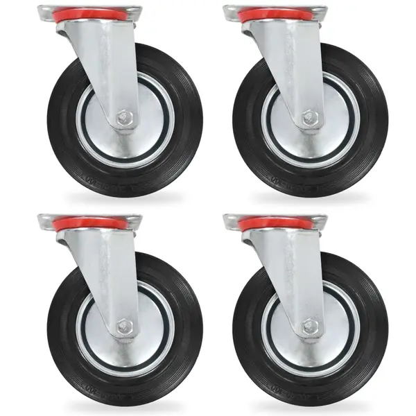 Gossi roti pivotante, 4 buc., 200 mm