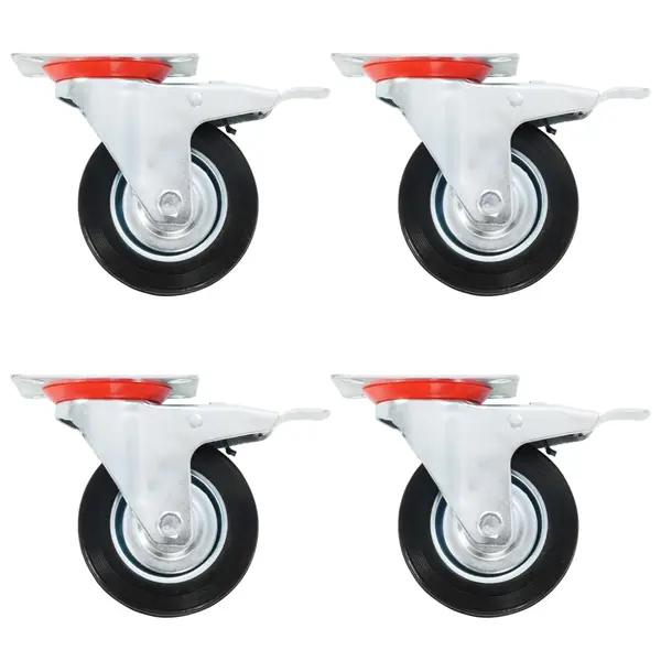 Gossi roti pivotante, 8 buc., 100 mm