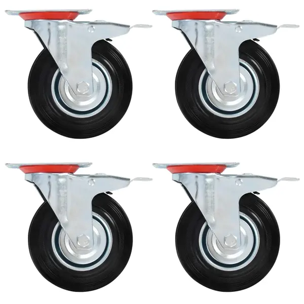 Gossi roti pivotante, 8 buc., 125 mm