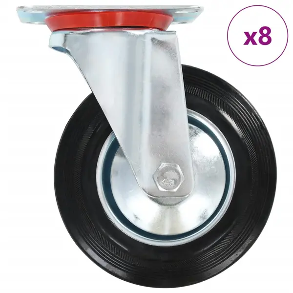 Gossi roti pivotante, 8 buc., 160 mm