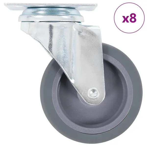 Gossi roti pivotante, 8 buc., 75 mm