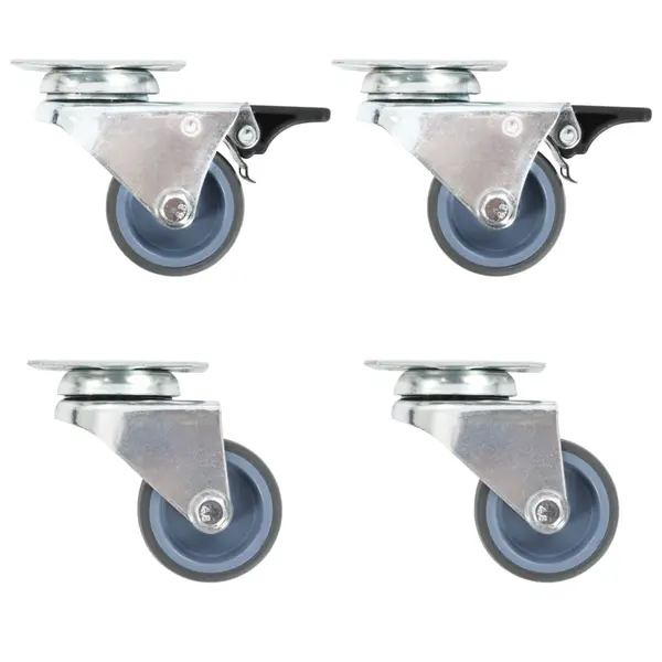 Gossi roti pivotante duble, 8 buc., 50 mm