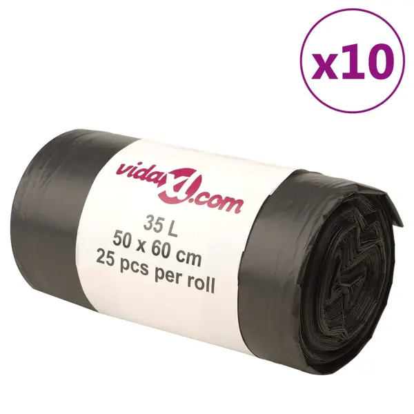 Gossi saci de gunoi 250 buc. negru 35 l