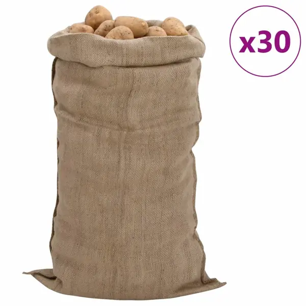 Gossi saci de iuta, 30 buc., 65x135 cm, iuta 100%, 340 g/m2