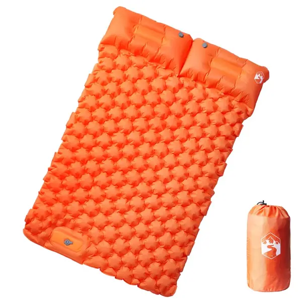 Gossi saltea camping auto-gonflabila cu perne, 2 persoane, portocaliu
