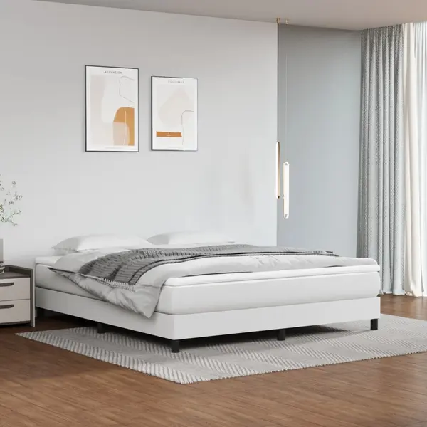 Gossi saltea de pat cu arcuri, alb, 180x200x20 cm, piele ecologica