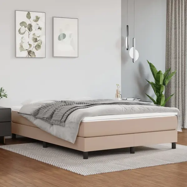 Gossi saltea de pat cu arcuri, cappuccino, 140x200x20 cm, piele eco