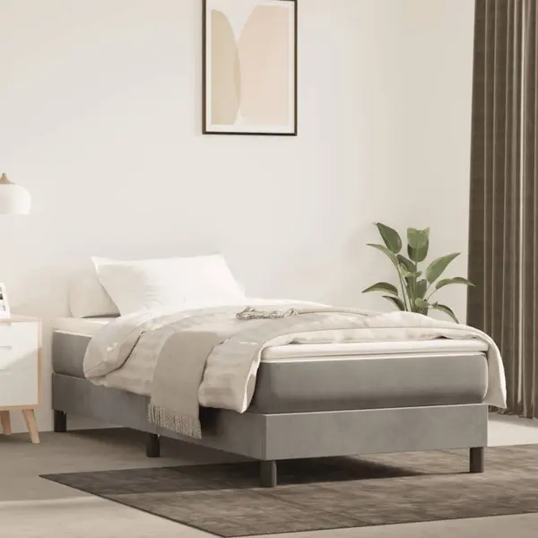Gossi saltea de pat cu arcuri, gri deschis, 120x190x20 cm, textil