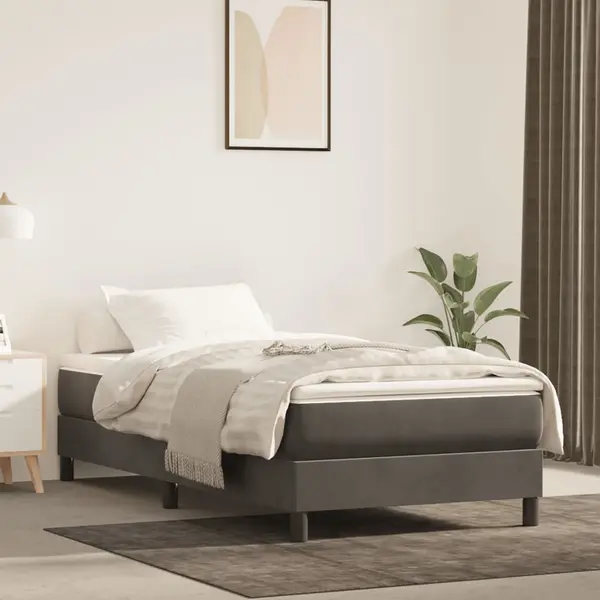 Gossi saltea de pat cu arcuri, gri inchis, 120x190x20 cm, textil