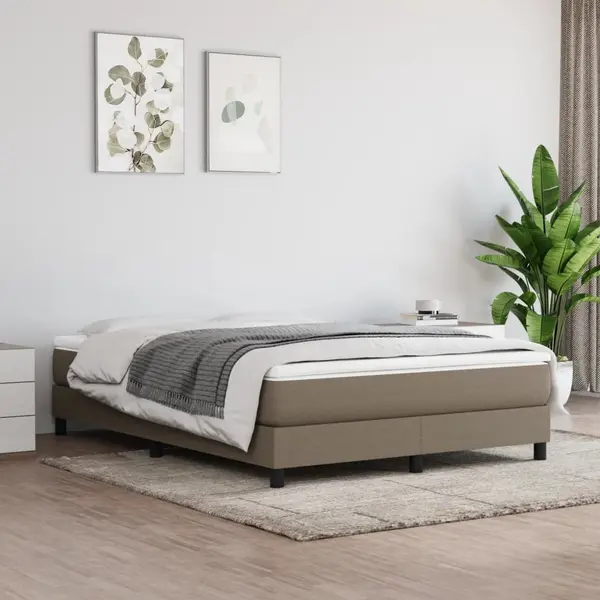 Gossi saltea de pat cu arcuri, gri taupe, 140x190x20 cm, textil